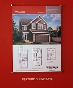 Showhome Plexiglass sign with standoffs